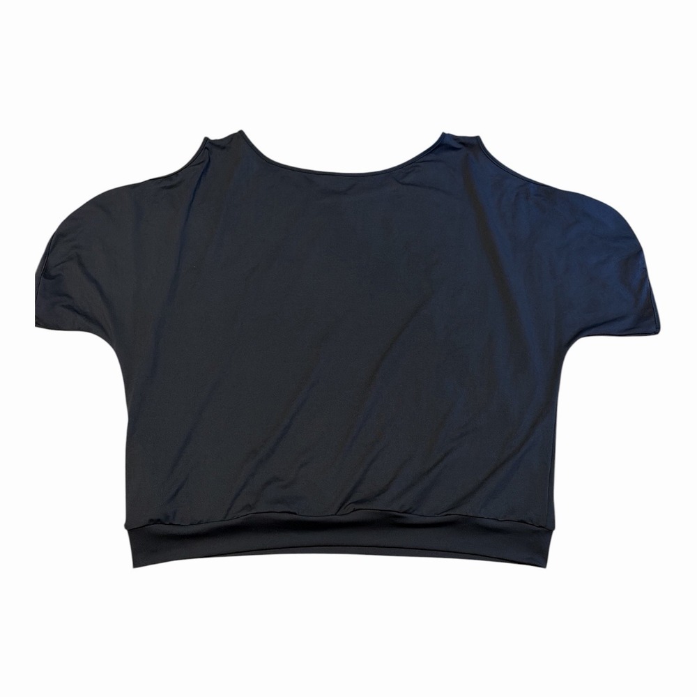 Halara Womens Cold Shoulder Top Stretch Navy Blue XL New with Tags